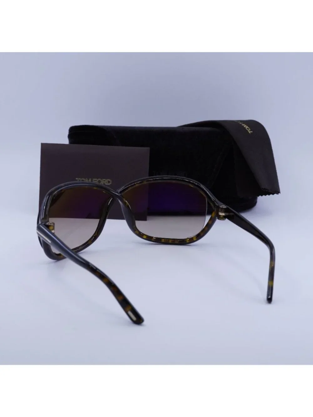 Tom Ford FT1069 52G Fernanda Geometric Sunglasses - Havana / Brown Mirror